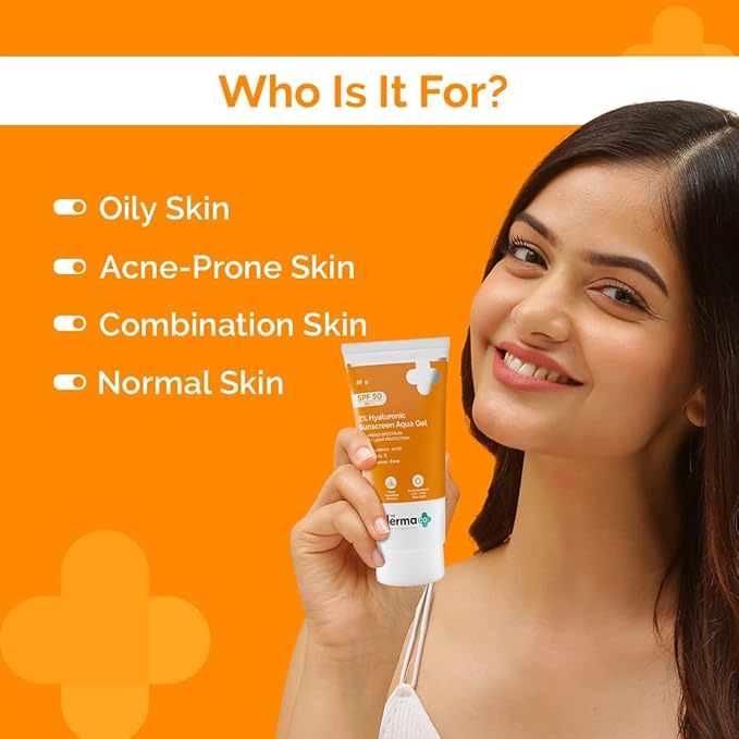 Derma Co 1% Hyaluronic Sunscreen Aqua Gel SPF 50